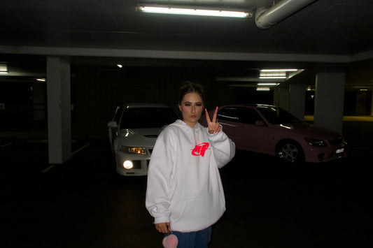 Y2K HOODIE Pink print